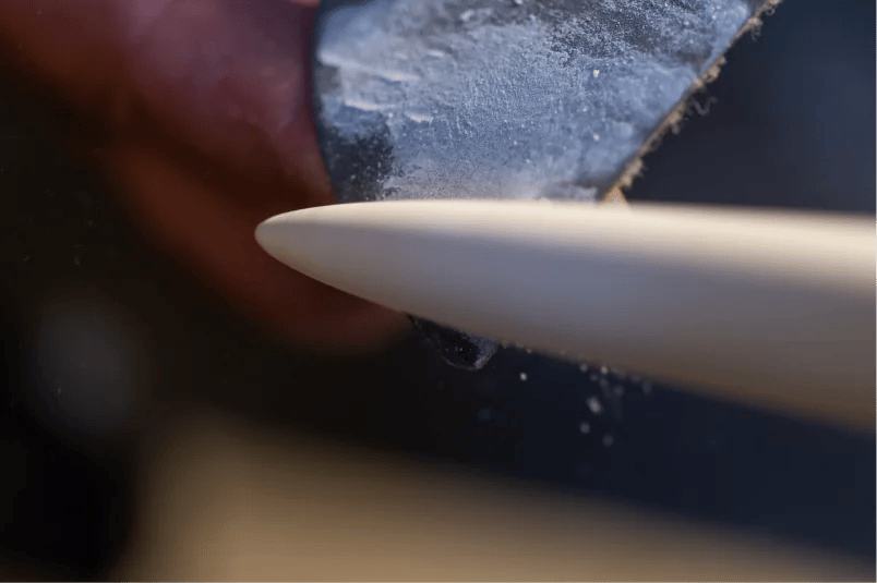 Each lacquer layer being individually sanded before re-lacquering